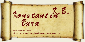 Konstantin Bura vizit kartica